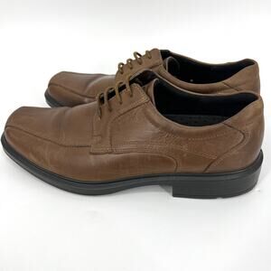 ECCO Mens Brown Leather Lace Up Loafers Euro Size 45